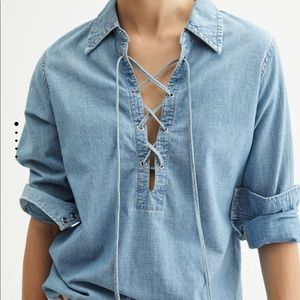 Nili Lotan Mallory Denim Shirt XS